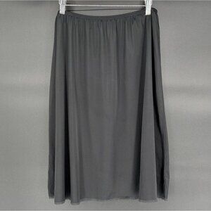 Vintage Vanity Fair Lace Trim Half Slip XXL Black Nylon Antron III USA 70's-80's